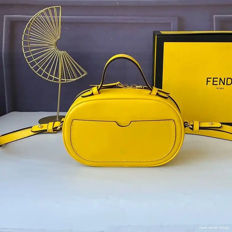 Affordable Yellow Case Calf O'Lock Fendi Camera Leather In Mini 0522